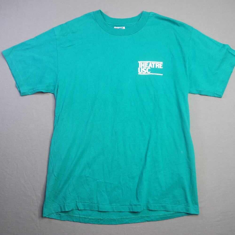 Vintage Hanes Shirt Mens Large Heavyweight 50/50 Single Stitch 90s USC Theatre